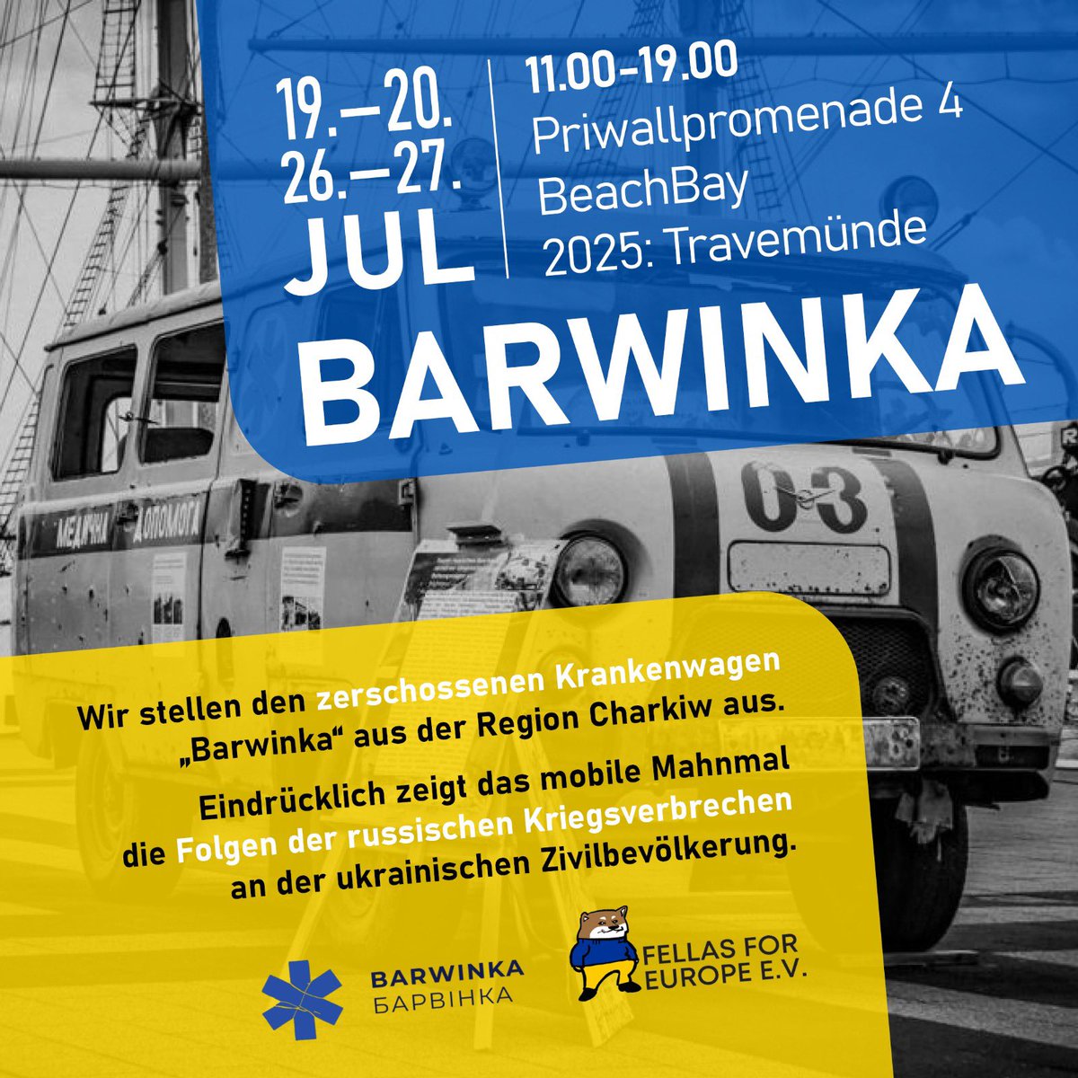 fellas4europe's tweet image. Norddeutschland schon im Sommerurlaub? Kein Problem, #Barwinka kommt an den Wochenenden zu Euch ans Meer.
Besucht sie!