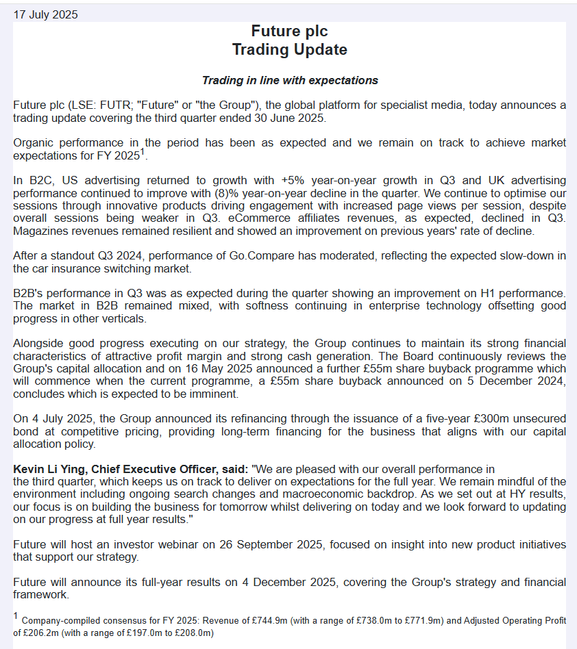 #FUTR Future Trading Update

Trading in line with expectations

investegate.co.uk/announcement/r…