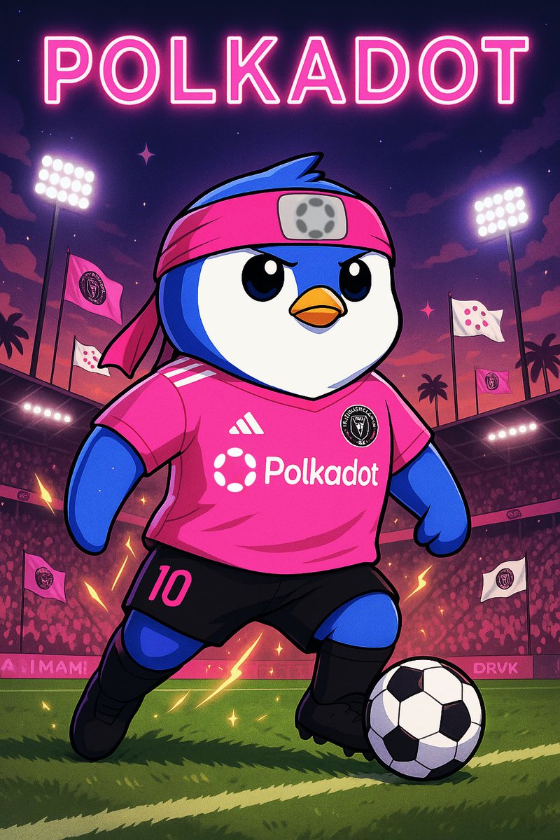 AndreyMcQueen's tweet photo. GM POLKADOT FAM! 🐧
While other blockchains play defense, we score goals on offense!
Number 10 on the field, number 1 in innovation!
Game time, champions! ⚽🔥
#Polkadot
#Messi
#InterMiamiFC