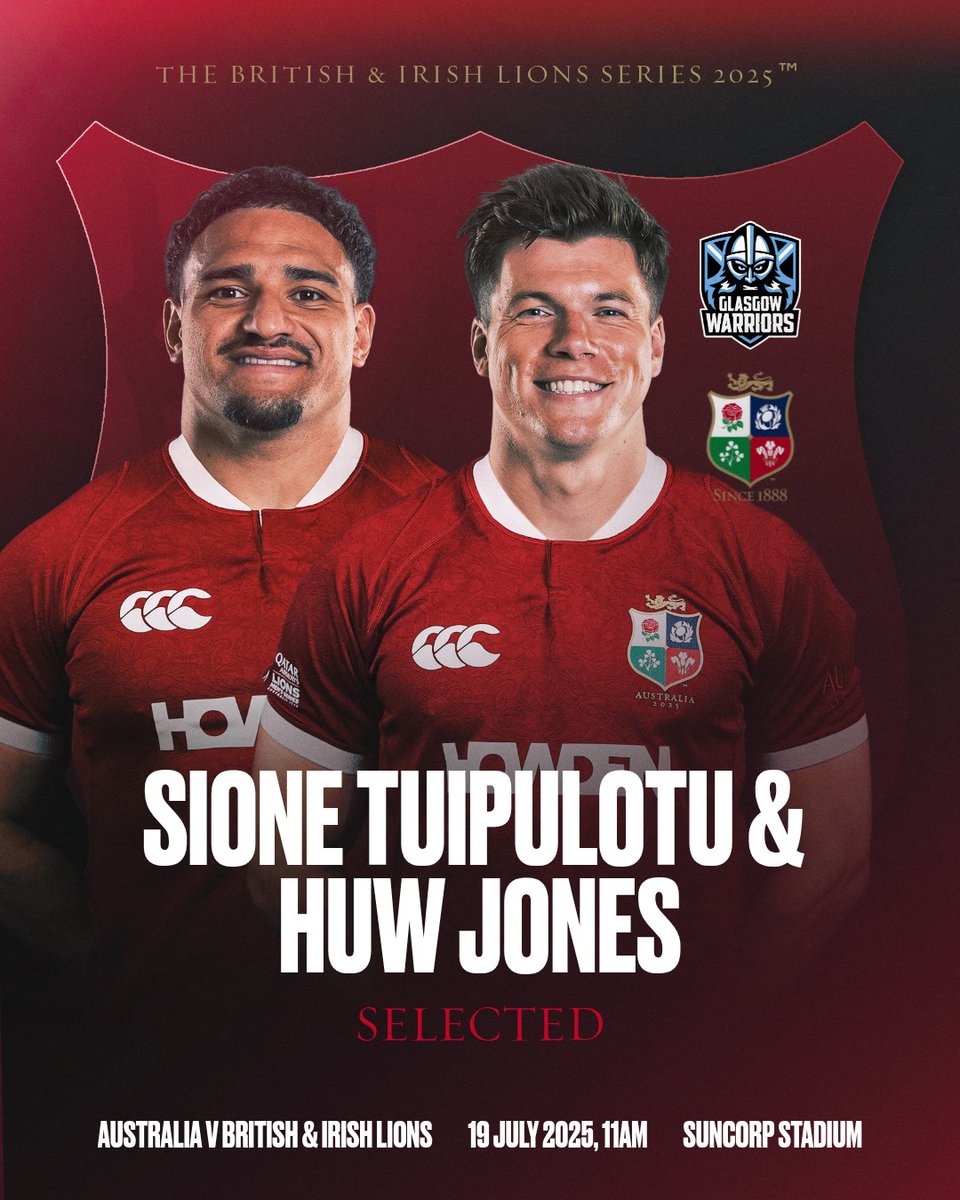 Glasgow Warriors (@glasgowwarriors) on Twitter photo ๐ฆ Presenting your centre pairing for the first <a href="/lionsofficial/">British & Irish Lions</a> Test of the 2025 tour of Australia ๐
How. Good ๐คฉ
More: tinyurl.com/49m342hz
#WhateverItTakes โ๏ธ๐ก๏ธ ๐ฆ Presenting your centre pairing for the first <a href="/lionsofficial/">British & Irish Lions</a> Test of the 2025 tour of Australia ๐
How. Good ๐คฉ
More: tinyurl.com/49m342hz
#WhateverItTakes โ๏ธ๐ก๏ธ