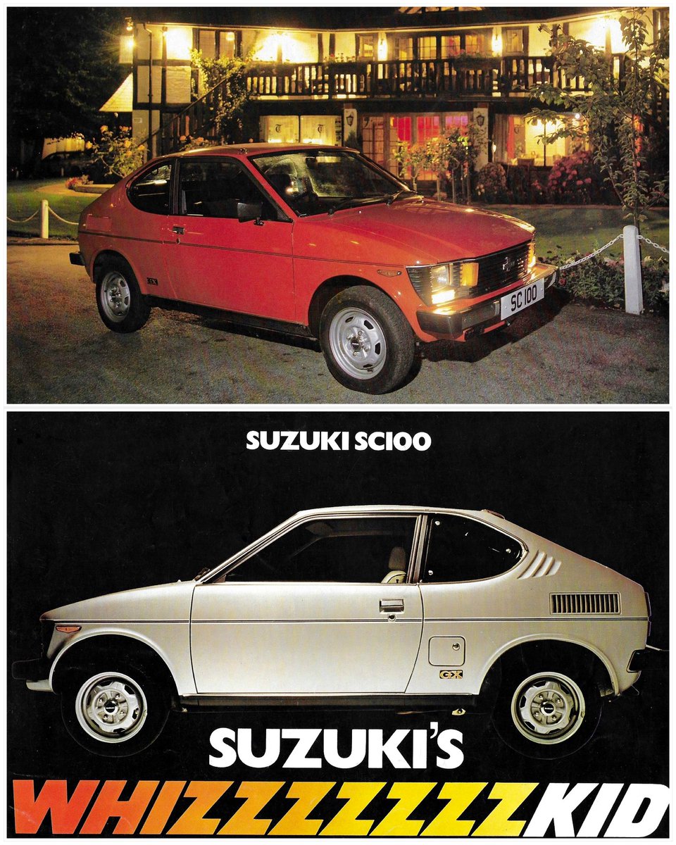 JapaneseIcons's tweet image. For this week’s #ThrowbackThursday, here’s the #SuzukiSC100, also known as the #Whizzkid in the UK, a fine mix of Italian styling and Japanese ingenuity, developed from the #SuzukiCervo, which itself was based on the #SuzukIFronte #keicar.
#Suzuki #SuzukiWhizzKid #Giugiaro