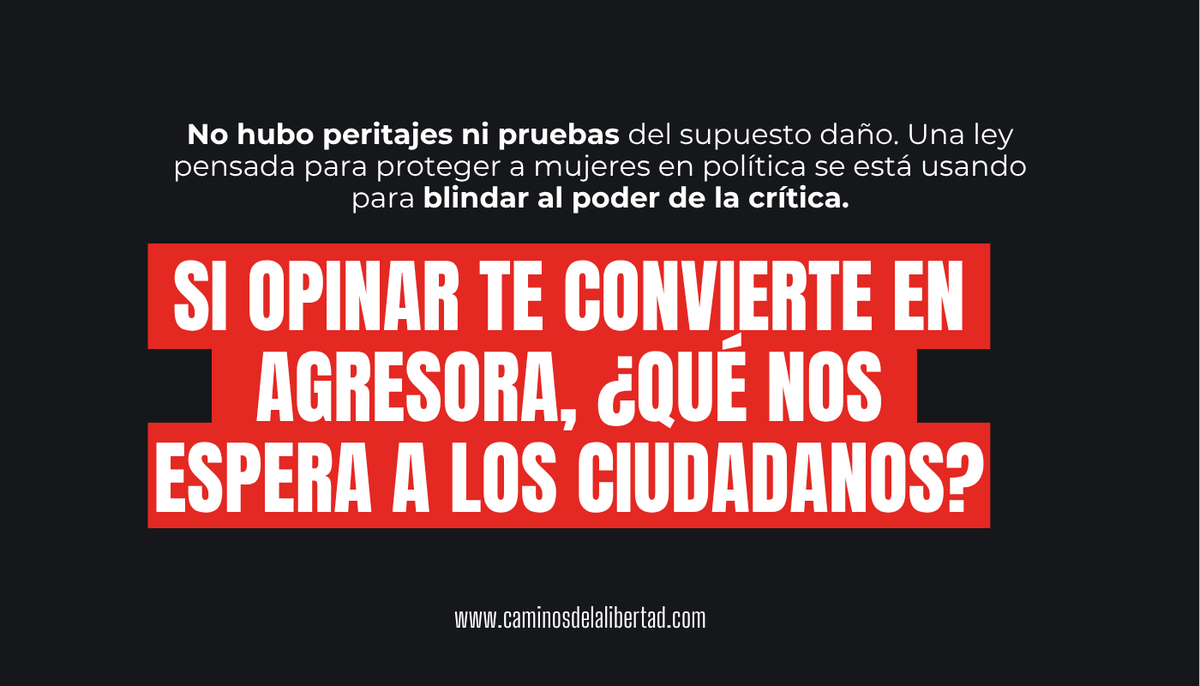 cam_lib's tweet image. Ahora es crimen decir lo que piensas? Karla fue sentenciada por un tuit. No insultó. No difamó. Solo opinó.
Cuando criticar al poder se castiga, la ley deja de proteger y empieza a silenciar. LA CENSURA YA NO ES FICCIÓN ES LEY.
#Libertaddeexpresion #KarlaMariaEstrella #Censura