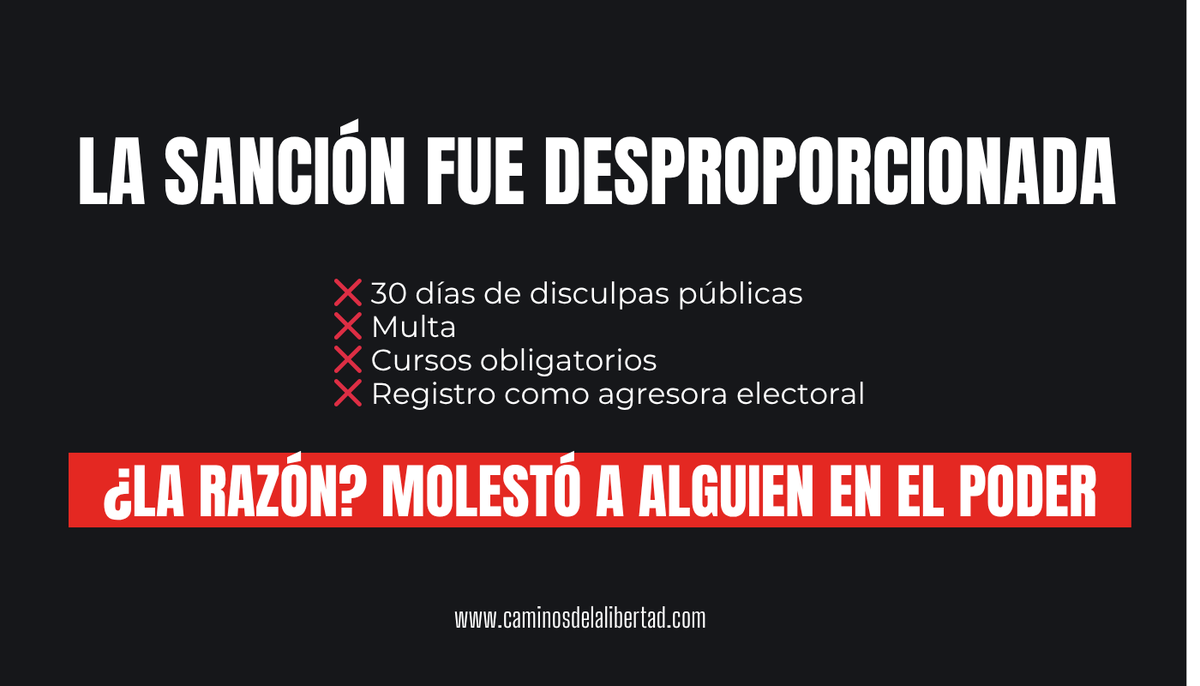 cam_lib's tweet image. Ahora es crimen decir lo que piensas? Karla fue sentenciada por un tuit. No insultó. No difamó. Solo opinó.
Cuando criticar al poder se castiga, la ley deja de proteger y empieza a silenciar. LA CENSURA YA NO ES FICCIÓN ES LEY.
#Libertaddeexpresion #KarlaMariaEstrella #Censura