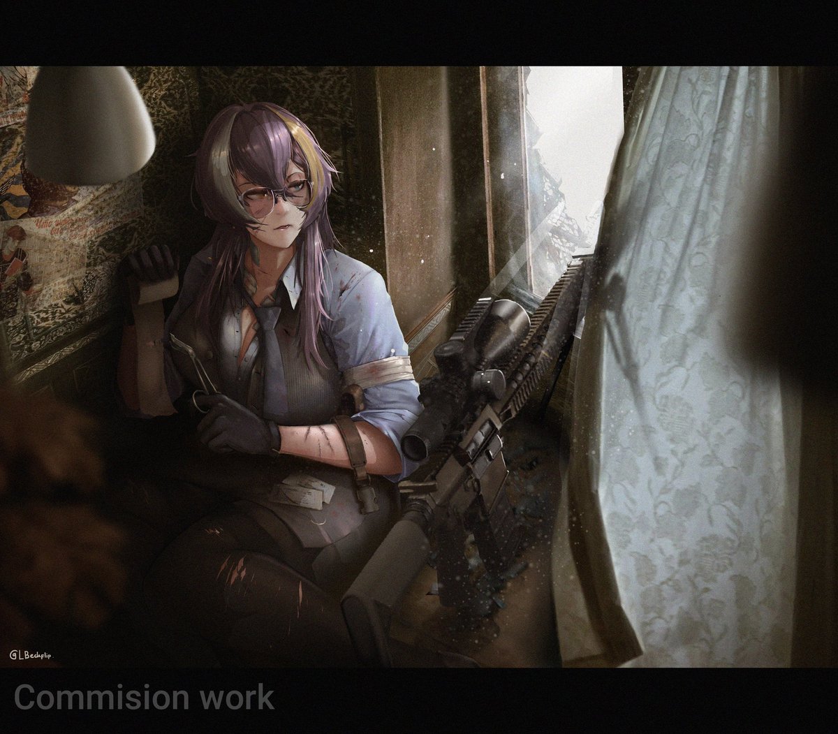 LBeckflip's tweet image. Post mission Intermission. 

Commision from @LaotianAviator.
Got a chance to draw their OC

Thank you for the trust.