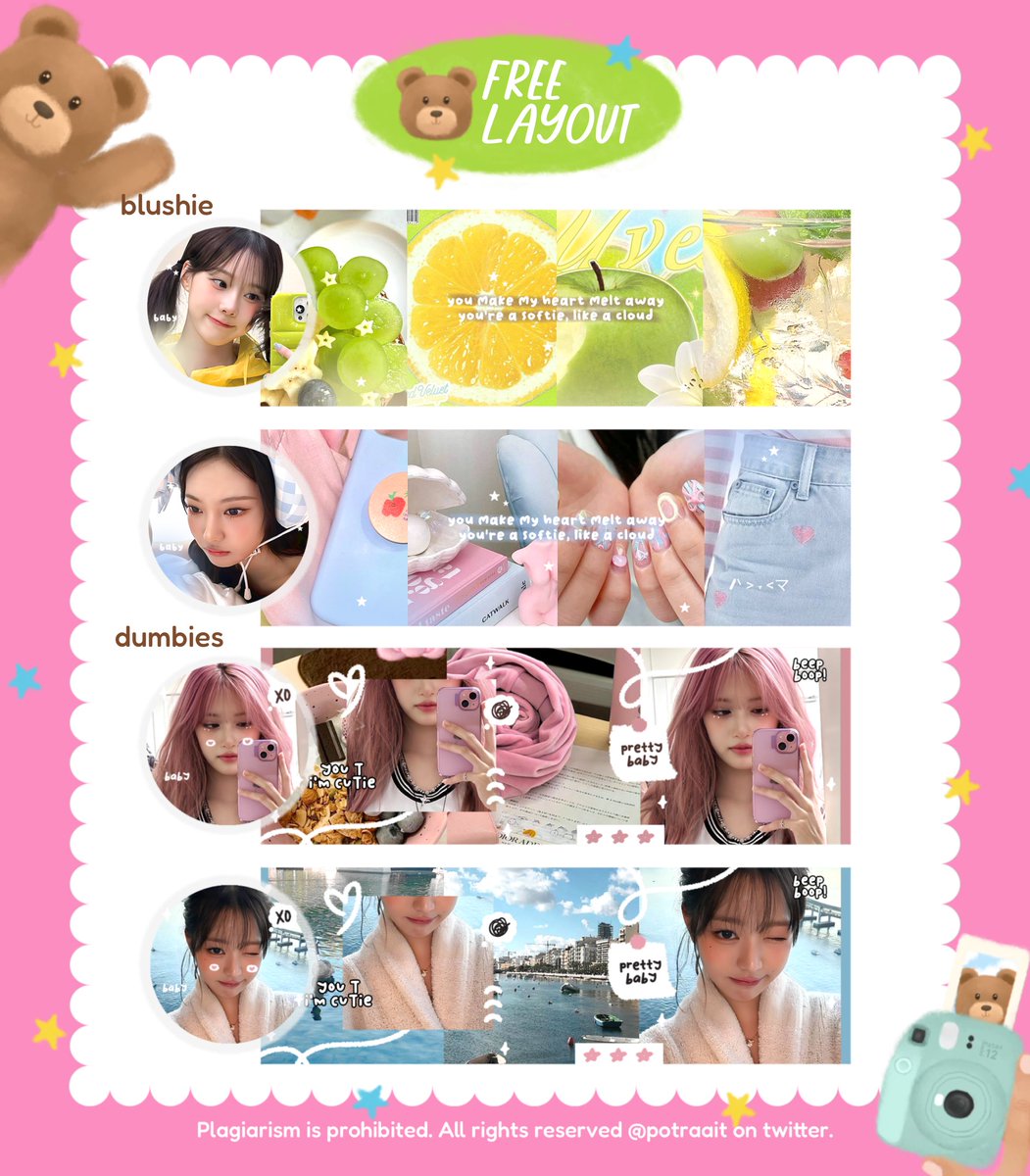 help repost, makaciii! 🧸💭

halo__< aku ada 4 FREE SLOT LAYOUT REQ katalog blushie &amp; dumbies dalam rangka mengapresiasi kak najya (@giyalovebot <a href="/hppynaj/">Najya A.</a>) karena sudah berjuang sampai sejauh ini yayy! 🥇⭐🩷

⏰ : @ 19.3O wib
💌 : by DM

cek TNC dibawah ini yaa<3
#zonauang