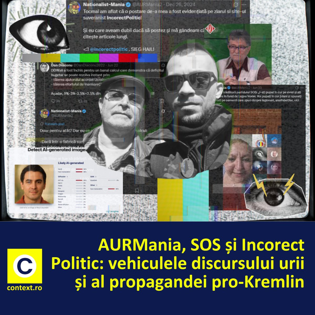 Context_ro's tweet image. Obiceiul listelor cu dușmani ai nației, „trădători”, „paraziți”, „sorosiști”, a căpătat amploare odată cu alegerile din 2024. Obiceiul nu e nou: AUR lansa încă din 2022 liste cu presa indezirabilă, iar Corneliu Vadim Tudor chiar din anii ‘90. context.ro/aurmania-sos-s…