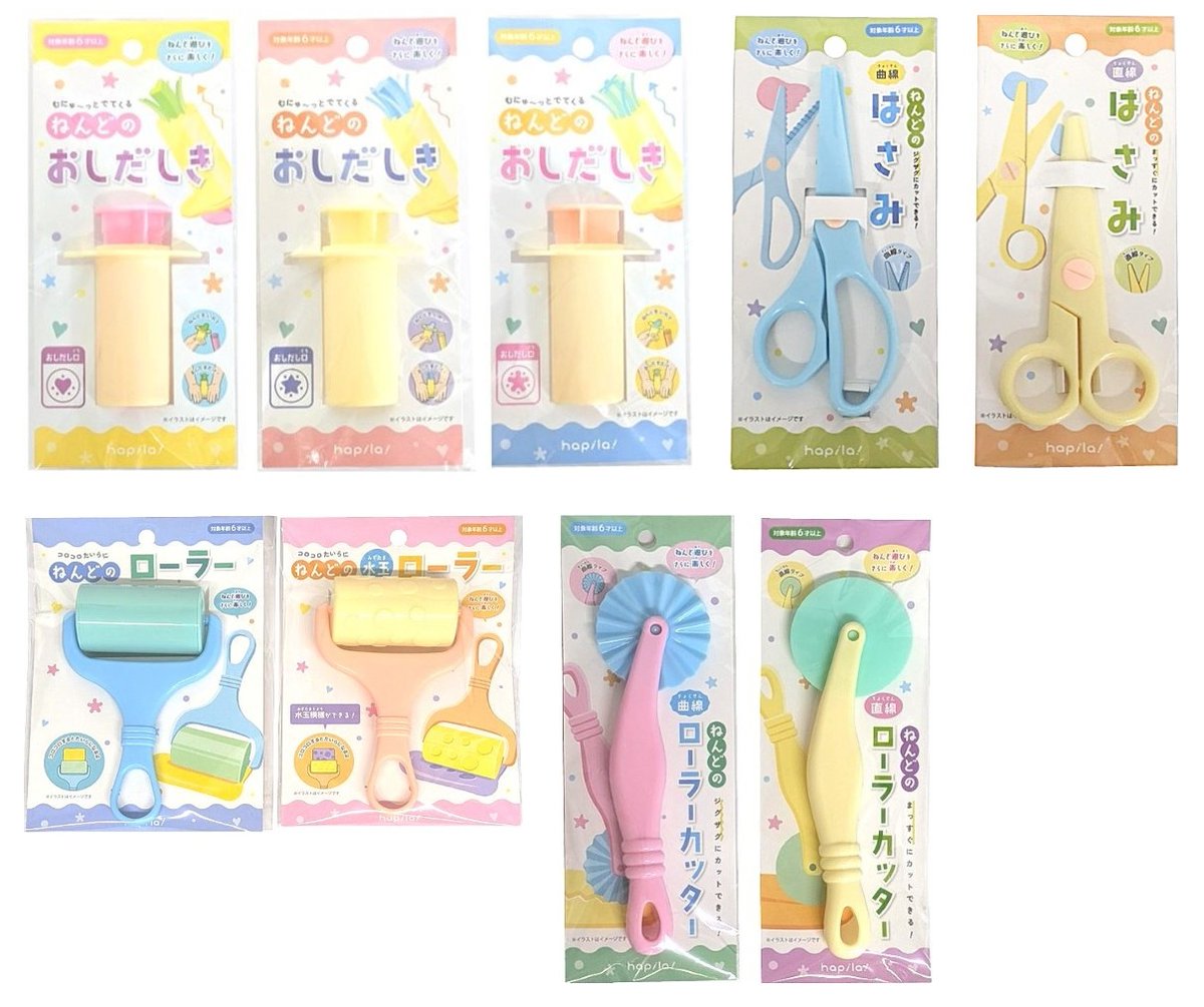 ねんど遊びをより楽しく☆ □ねんどのおしだしき ハート／星／花 品番