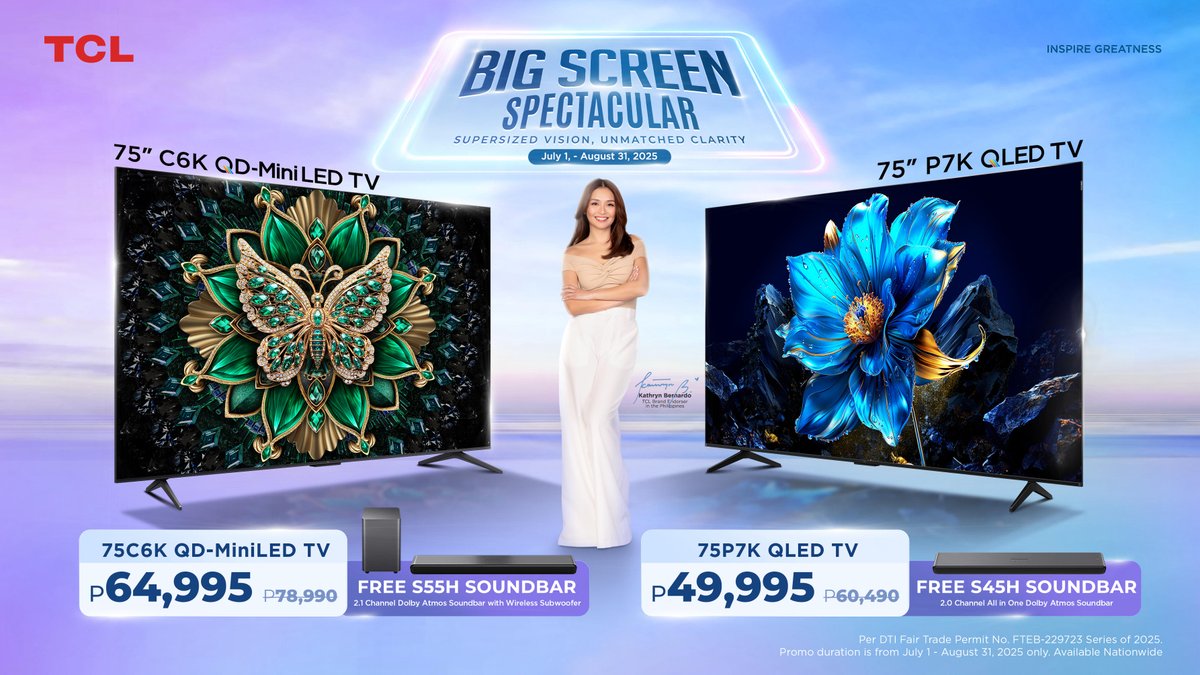 MSLEOMY's tweet image. TCL's Best 75-inch TV Deals Unmatched Clarity, Supersized Savings. #BloggersPhilippines #Brownline #TCL #TCLElectronics #TCLPhilippines, #TCLs75inchTV

bloggersphilippines.com/2025/07/tcls-b…