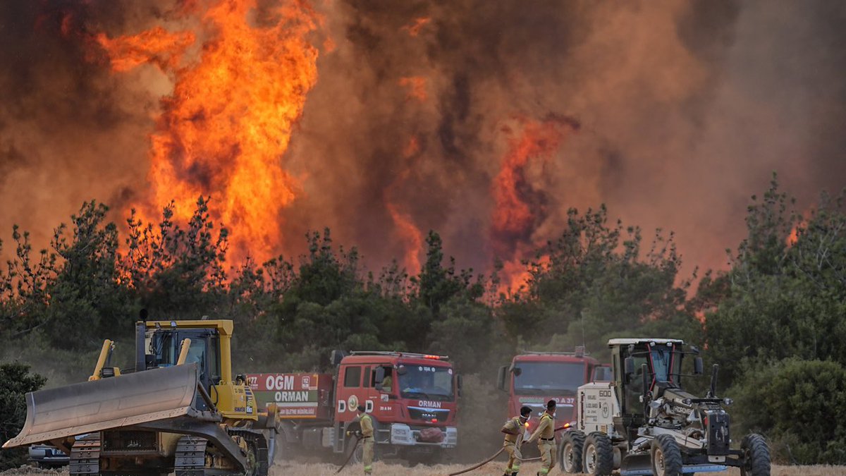 Kuzey Ormanları Şarköy yangını 42 saat sonunda, 3. günde kısmen kontrol altına alındı.

Dağlar karardı, orman kırıldı küle döndü, yanmamış mevkimiz kalmadı.

Kuzey Ormanları’nı yıkıp delik deşik eden, yangınlara karşı savunmasız bırakan her tahrip unsurunu; RES türbinlerini