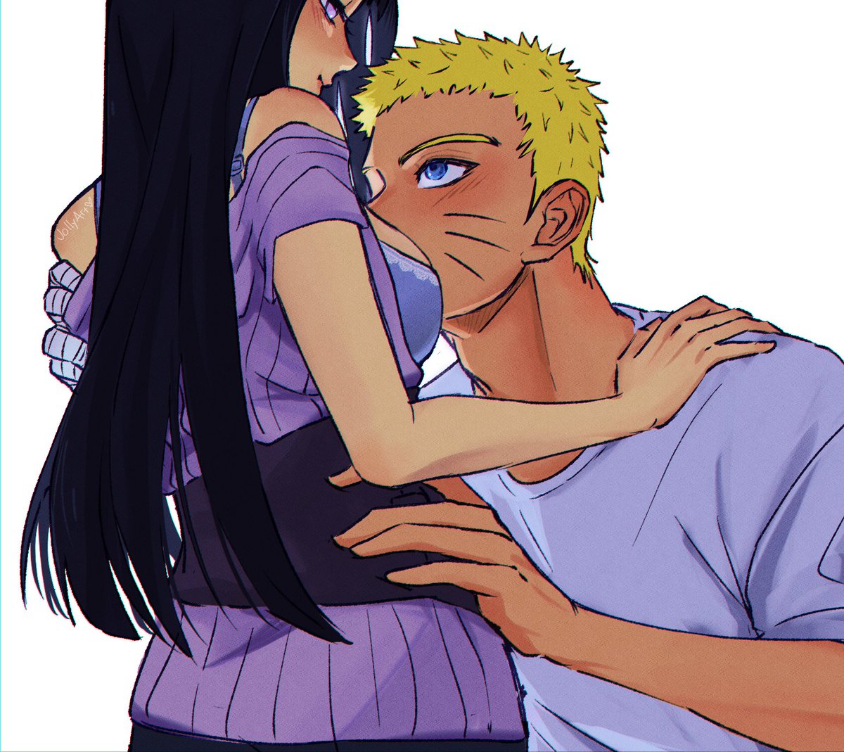 JollyfArts's tweet image. Chest Kiss 🫠 #naruhina #ナルヒナ