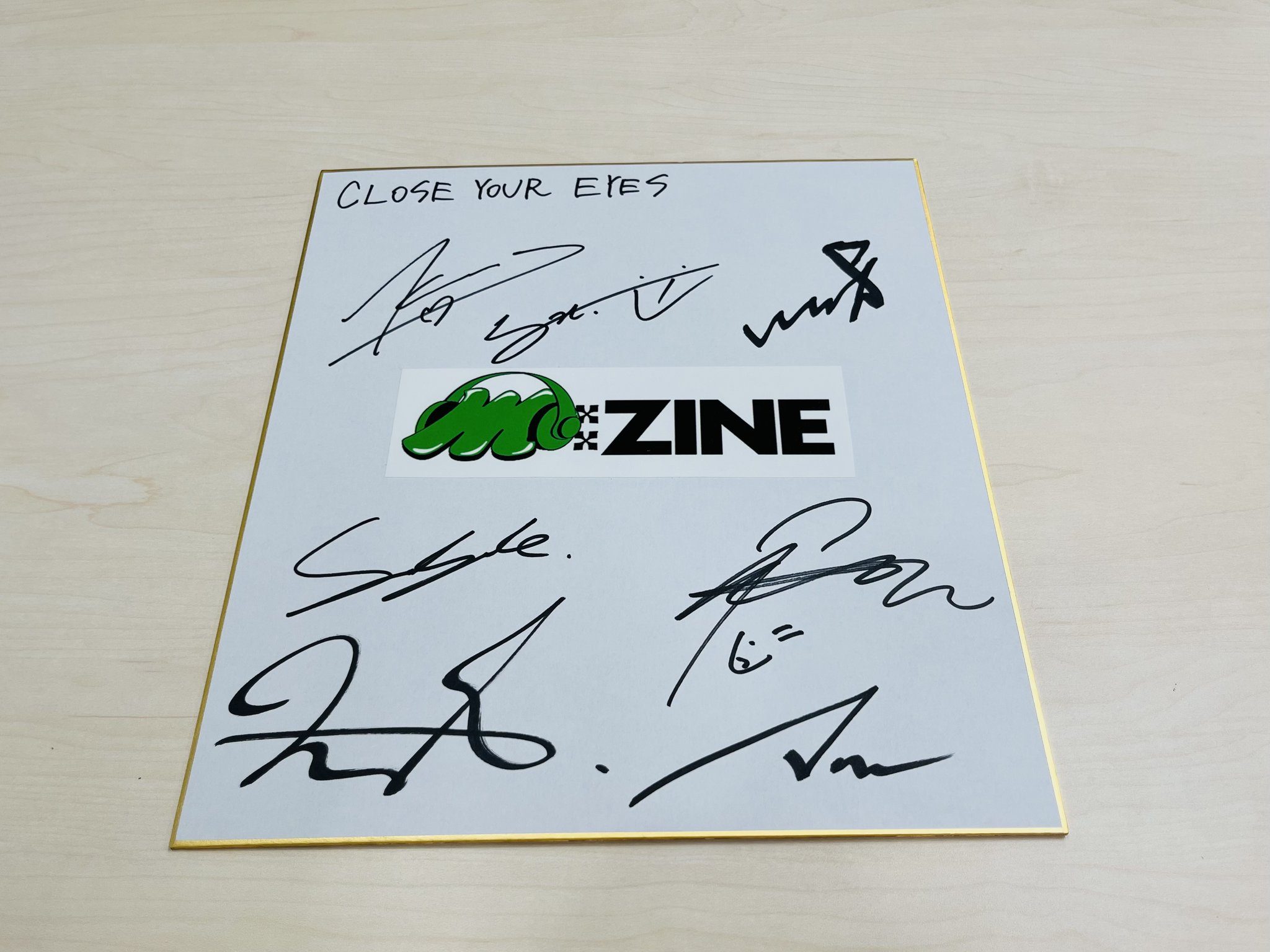 TMNの三人のサイン入り色紙 M:ZINE【エンジン】 on X: 