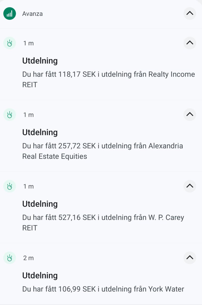 En fri framtid 💰✨ (@ensummapengar) on Twitter photo Idag rasslade det till fyra gånger på ena kontot. 🛎️🛎️🛎️🛎️
Kände mig som en liten mini-version av <a href="/aktiechaffisen/">Aktiechaffisen</a> 😘 Idag rasslade det till fyra gånger på ena kontot. 🛎️🛎️🛎️🛎️
Kände mig som en liten mini-version av <a href="/aktiechaffisen/">Aktiechaffisen</a> 😘
