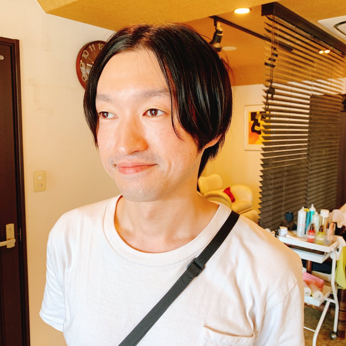 caravelsasaki's tweet image. キィ君、ご来店💇‍♂️
初、縮毛矯正でイメチェンしたね👍
サラサラヘアー楽しんでね！！
#キィ君
#美容室caravel