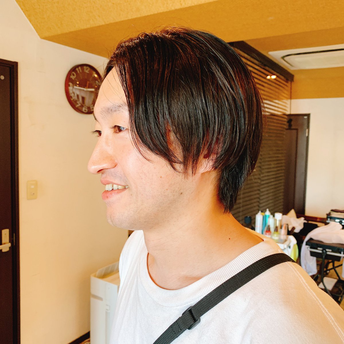 caravelsasaki's tweet image. キィ君、ご来店💇‍♂️
初、縮毛矯正でイメチェンしたね👍
サラサラヘアー楽しんでね！！
#キィ君
#美容室caravel