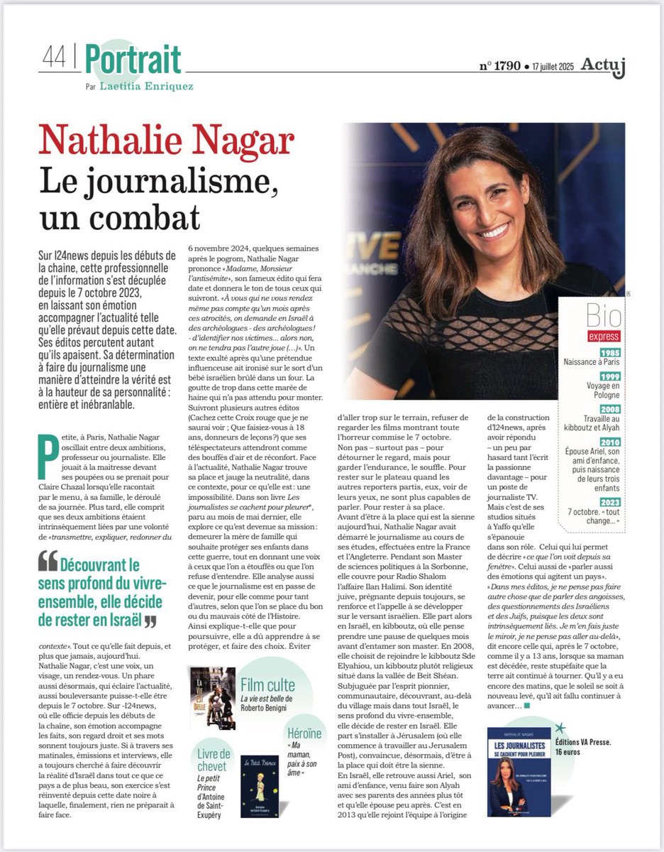 Nathalie Nagar (@nathnagar1) on Twitter photo Merci <a href="/LaetitiaEnrique/">Laetitia Enriquez</a> de m’avoir dressé le portrait ;) Dans ActuJ des aujourd’hui en kiosques ! Merci <a href="/LaetitiaEnrique/">Laetitia Enriquez</a> de m’avoir dressé le portrait ;) Dans ActuJ des aujourd’hui en kiosques !