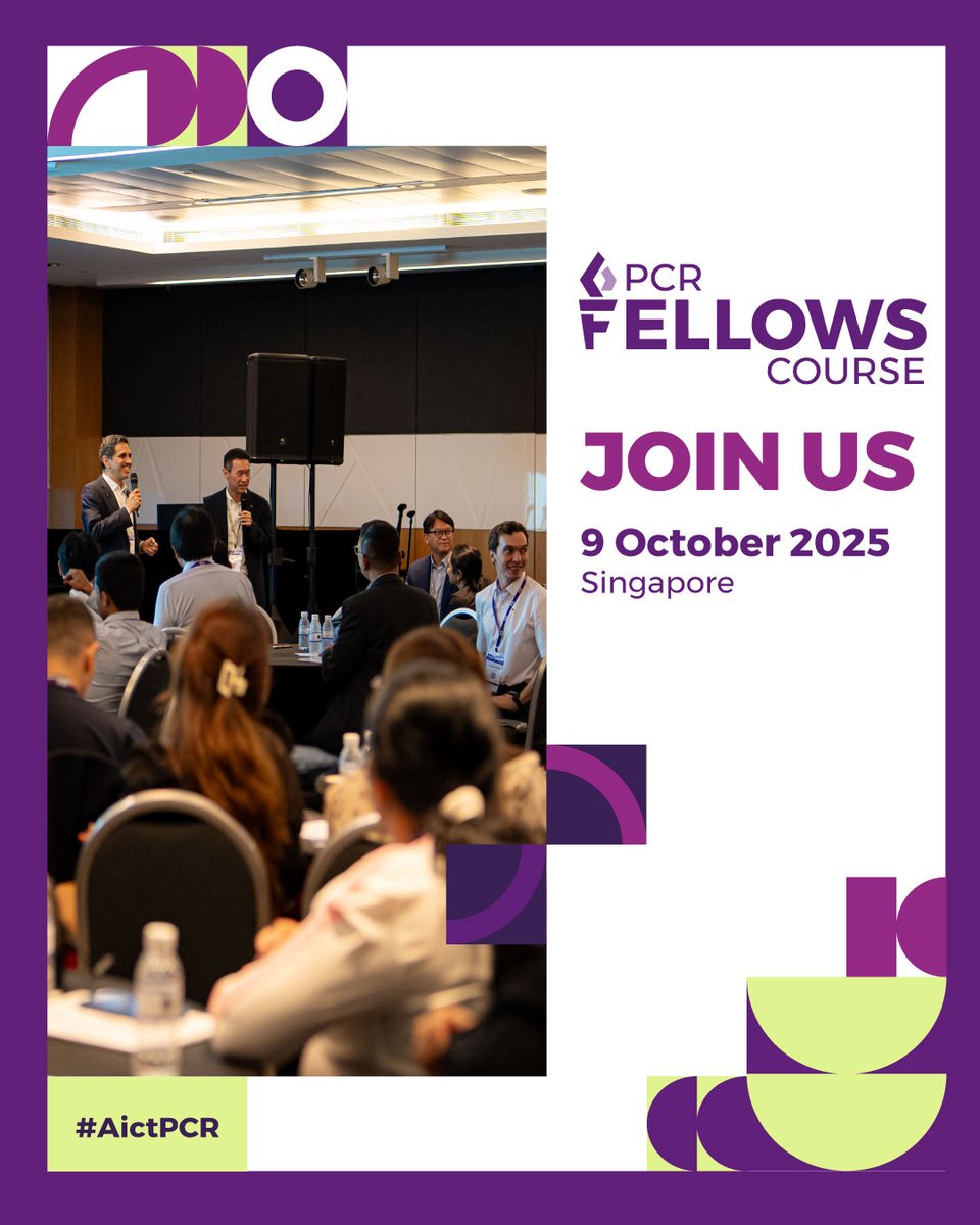 Early career practitioners, advance your career with the PCR Fellows Course at #AictPCR on 9 October 2025 in Singapore. What to expect?
💡5 educational sessions offering practical insights for the cathlab
🤝Networking opportunities to connect with peers
Register now! :