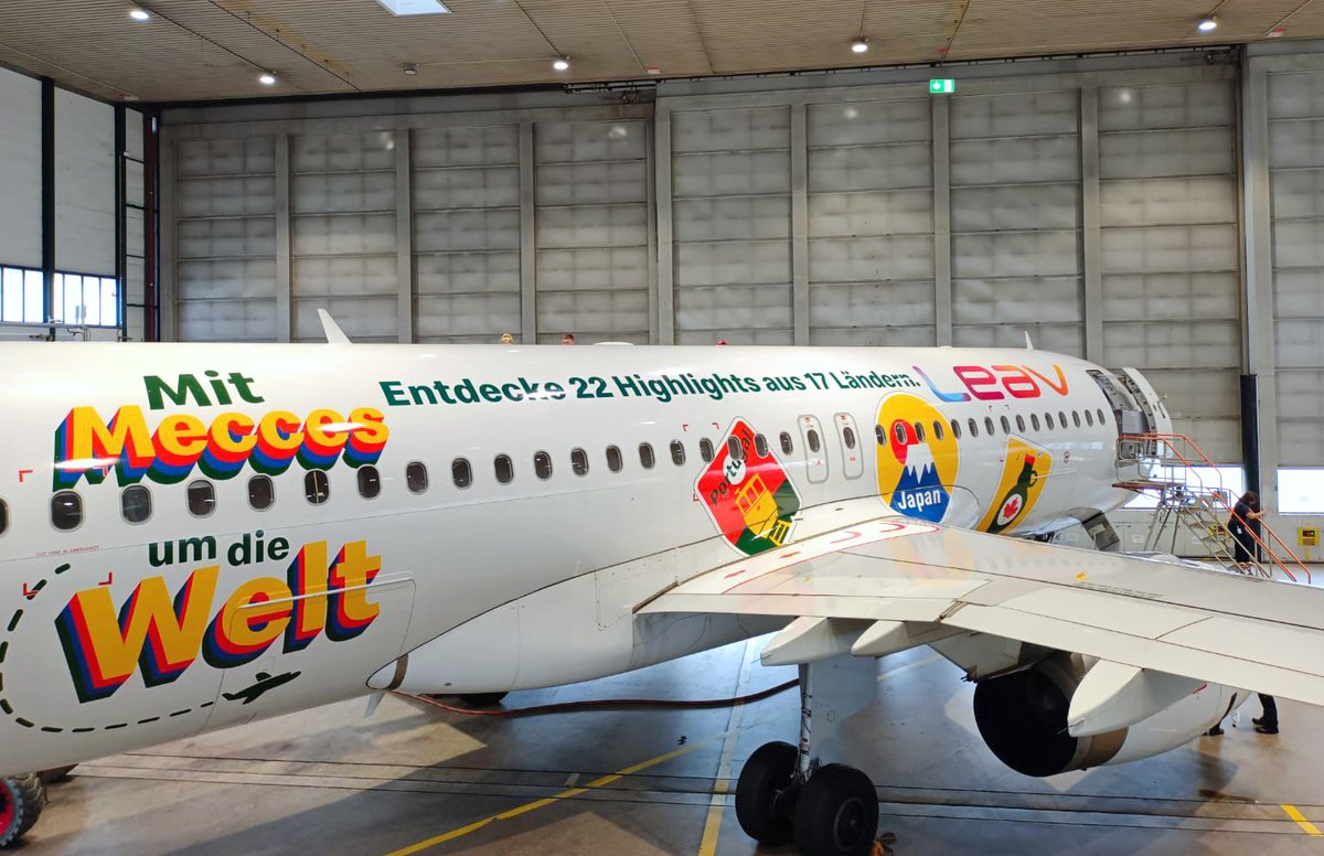 digro65's tweet image. Another special livery by LXM AERO for the @LeavAviation A320 D-ANNE, promoting the @McDonalds campaign "Around the world with Mecces" which is starting today. The aircraft will be in this livery until the end of September.
Fotos: (c) by LXM AERO