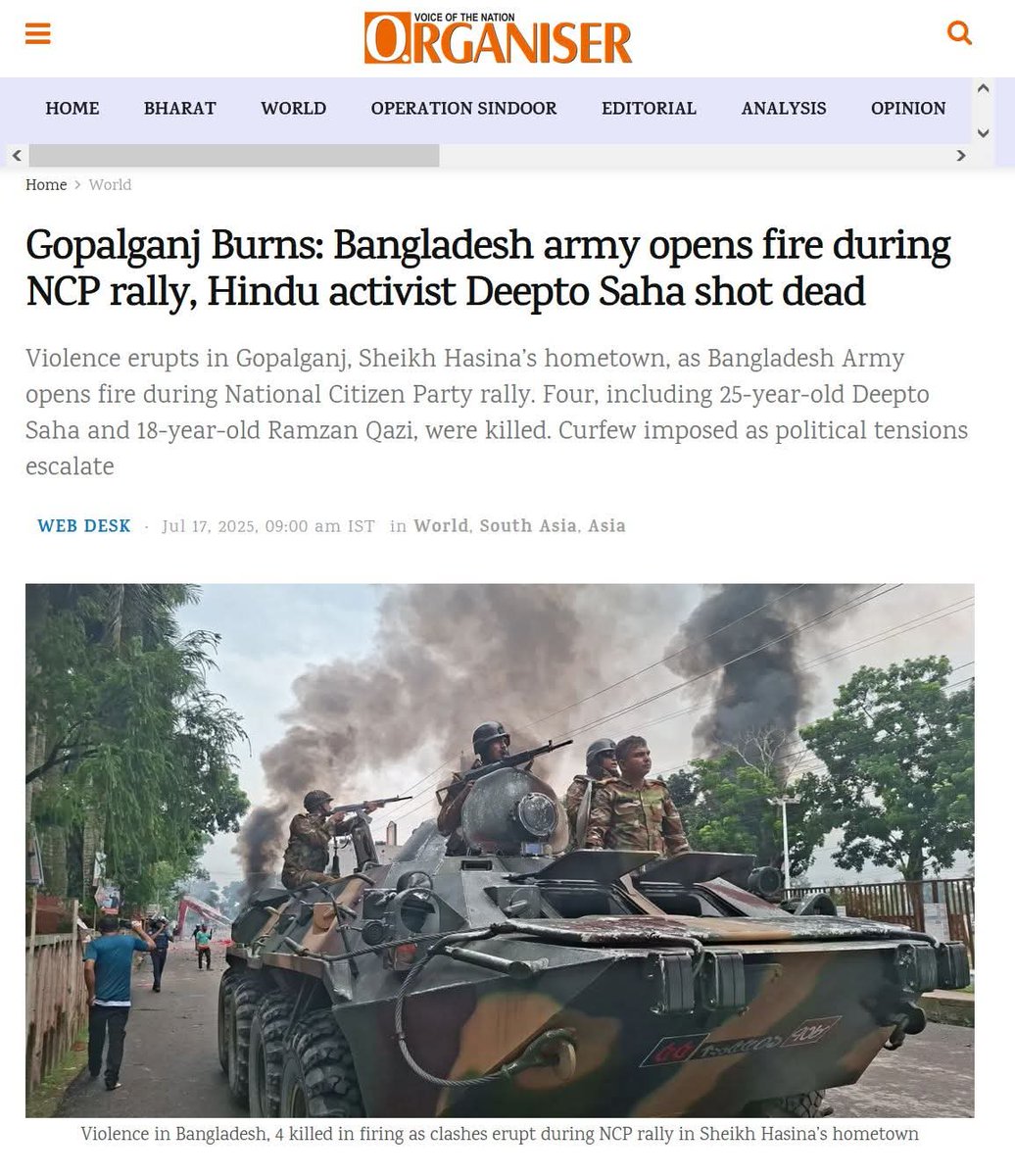 meditatedarif's tweet photo. Bangladesh Army opens fire. 4 innocent people’s died. 
Shame on @BDArmyOfficial 
#StepDownTerroristYunus 
#revokeyunushonor

@UN @UNHumanRights @NobelPeaceOslo https://t.co/MUHU678bx5