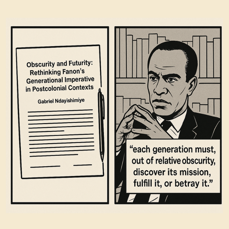 Obscurity and Futurity: Rethinking Fanon’s Generational Imperative in Postcolonial Contexts
livenbooks.ca/blog

Abstract: 

This essay offers a critical examination of Frantz Fanon’s generational imperative as articulated in The Wretched of the Earth (1961), where he asserts