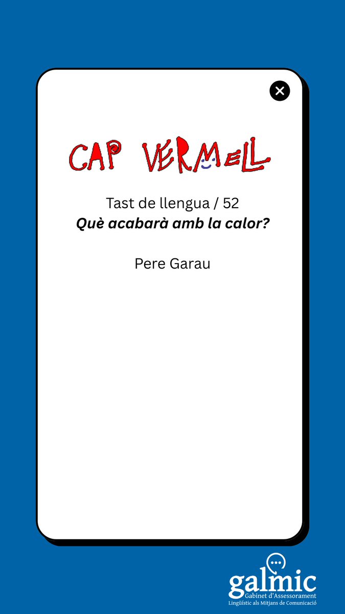 galmicuib's tweet image. 🗞️ S'ha publicat el 52è #TastDeLlengua a la revista @capvermell13 . Aquesta setmana us parlam sobre la locució ‘acabar amb’, els seus usos i significats, i els canvis en la normativa. Llegiu-lo a: capvermell.org/index.php/actu…