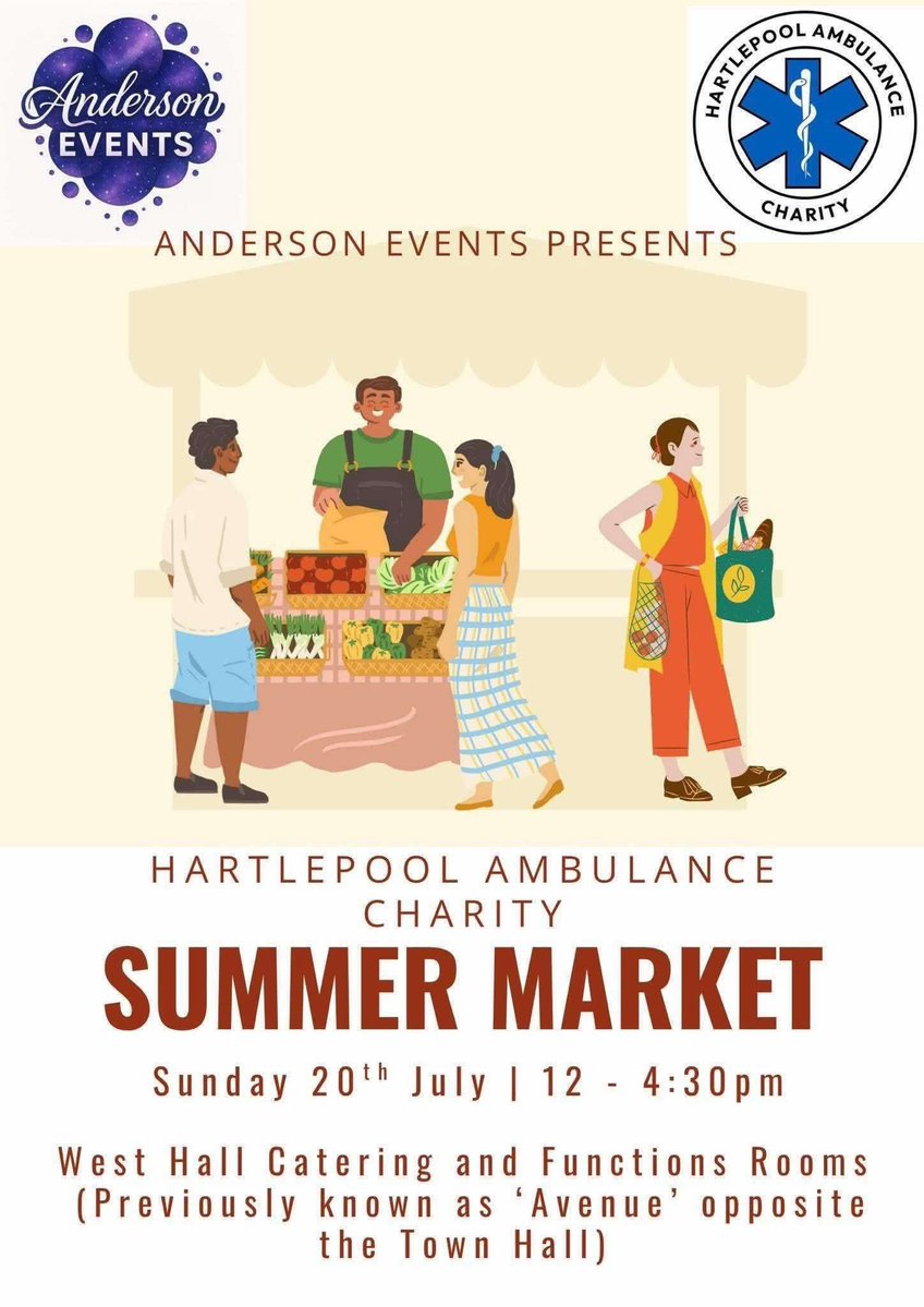 JasonAndersonUK's tweet image. GOOD MORNING FOLKS!
At 9 today on 102.4 @radiohartlepool it’s “Medical Mornings” with Abi Anderson @abs_ando from @HpoolAmbulance Charity as well as thanking all the charity supporters Abi is inviting all along to a Charity Market this Sunday from 12 till 4:30 at the West Hall…