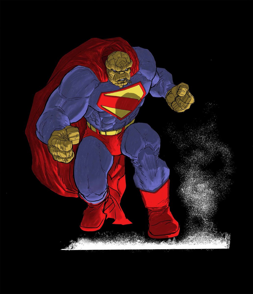 marcofodera's tweet image. "Pietra portentosa divento la Cosa!" SUPERMAN #comics #Superman #FantasticFourFirstSteps #FantasticFour