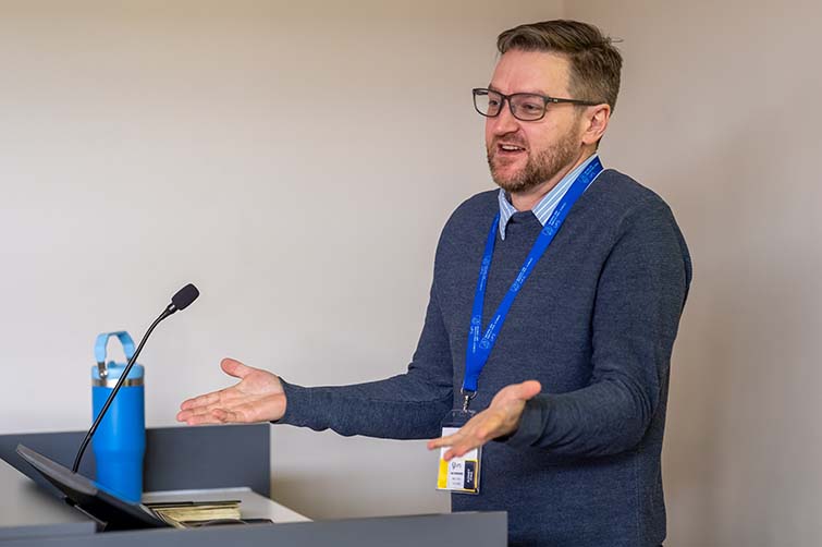 UFSweb's tweet photo. At the NAS Research Conference, Prof Michael von Maltitz called for a rethinking of science education in the AI age – urging a move beyond grades to build true critical thinking and human intelligence. Read more: https://t.co/4WZD2Uq1Gn 
#KnowledgeForChange https://t.co/fGjh7SbBLM