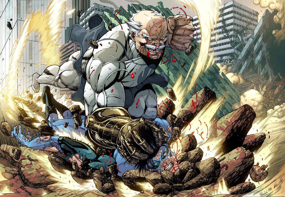Pressinator's tweet image. Some of my recent practice colors over the amazing lines of @MFoccillo. Let me know which 1 you like the most and RT&apos;s are helpful!! #comics #comicbookcolorist #colorist #marvel #image #wolverine #Conquest #BattleBeast #planethulk