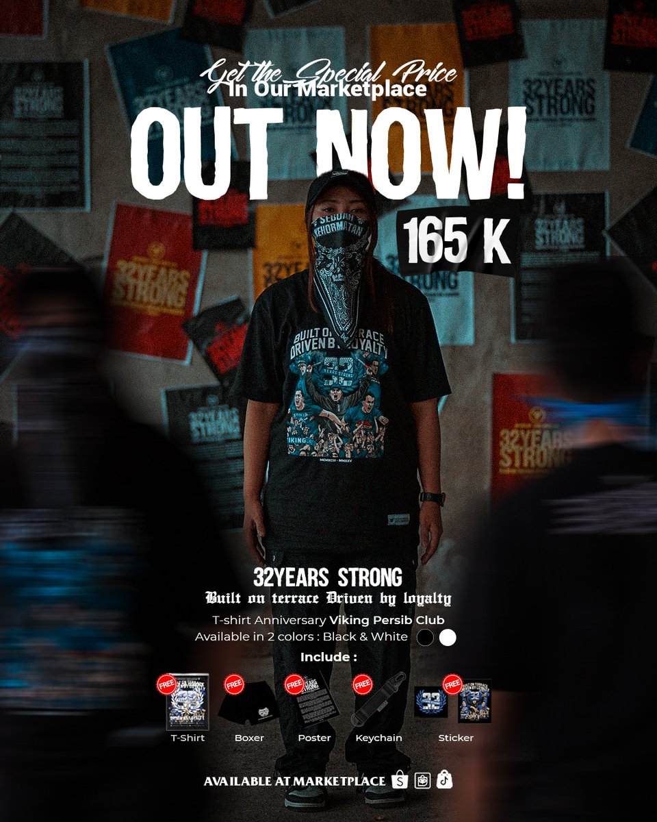 officialvpc's tweet photo. 𝟯𝟮 𝗬𝗘𝗔𝗥𝗦 𝗦𝗧𝗥𝗢𝗡𝗚 ! 
OUT NOW!

𝙎𝙋𝙀𝘾𝙄𝘼𝙇 𝙋𝙍𝙄𝘾𝙀 165.000

T-Shirt Available in 2 colors 
Black &amp; White
Include :

- Boxer 1 pcs
- Poster A4
- Keychain webing
- Sticker 4 pcs

https://t.co/YsHcQegGzV https://t.co/ITEjuvNVhZ