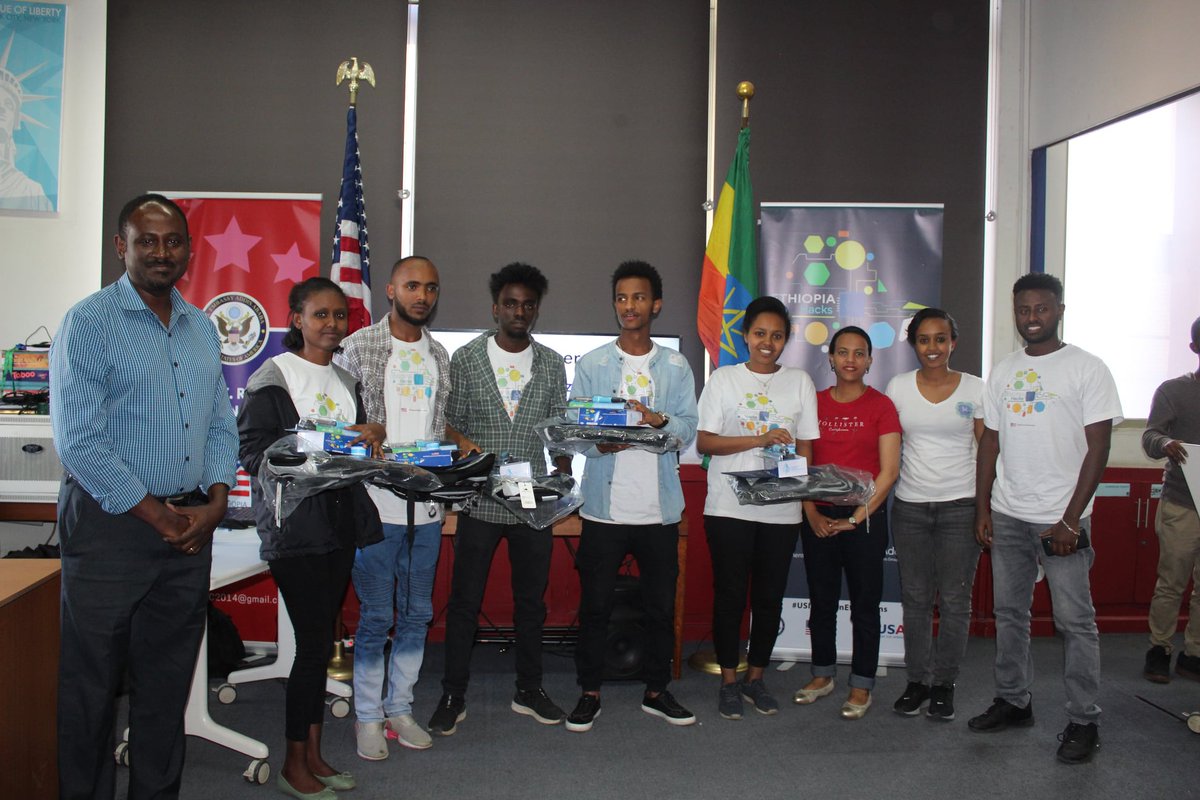 USEmbassyAddis's tweet image. #ThrowbackThursday: Throwback to December 2019 when the Embassy hosted Hackathon took place at the Col. John C. Robinson American Center with the topic of “Voting Procedure Challenges.” 50 participants worked in groups of 10 to develop software-centric solutions to technical…