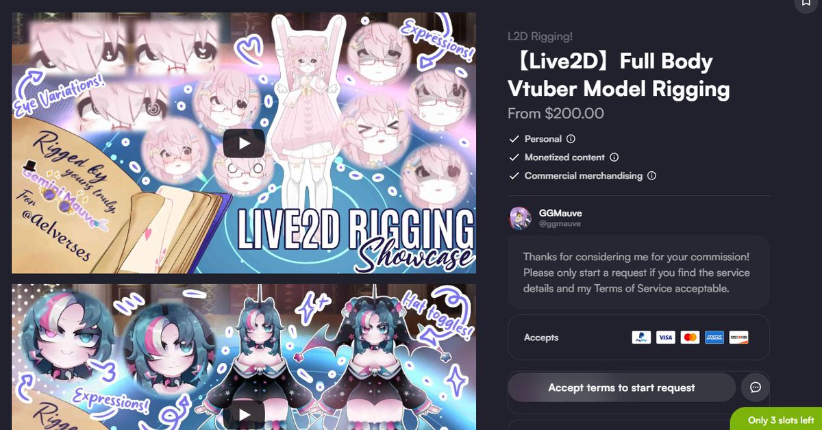 GeminiMauve's tweet image. Me when I genuinely have my first 3 fullbody rigging slots at 200usd with no hidden add-ons that would change the prices drastically :DD