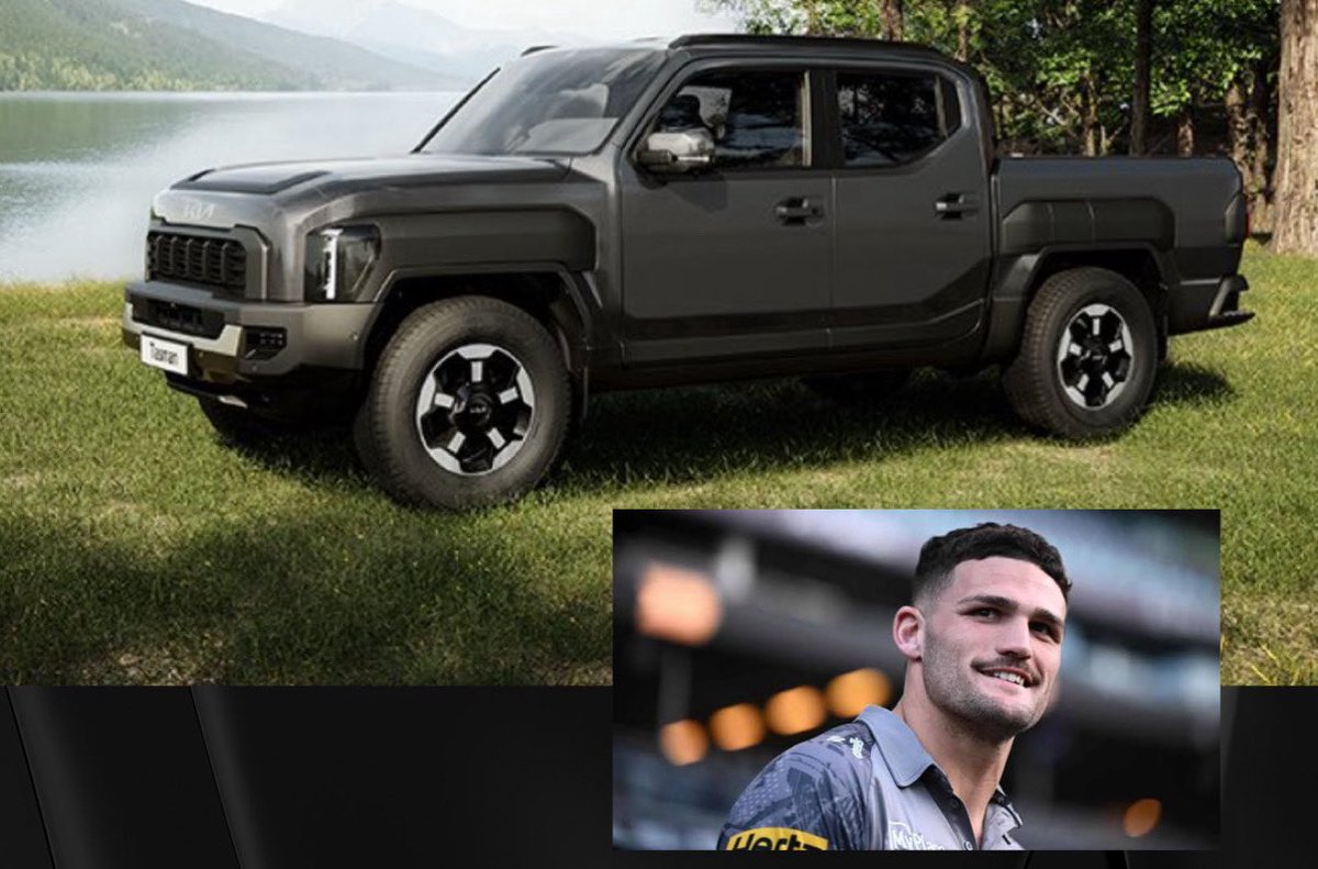 PeterVLang's tweet image. CLEARY & KIA JOIN FORCES
Nathan Cleary has signed an ambassador deal with KIA motors to be the face of their new KIA Tasman dual-cab ute.
‘Clez’ will get his own rig to drive around in and we should see him in some TV commercials very soon.