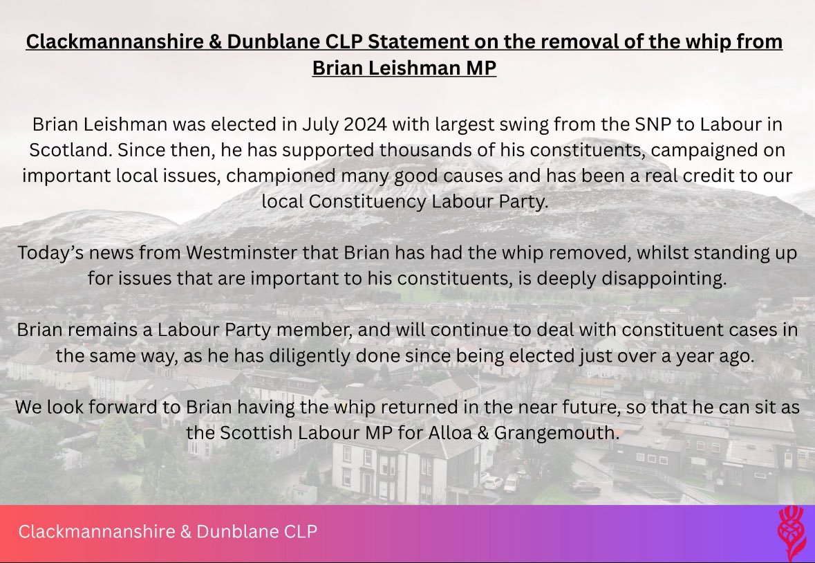 BrianLeishmanMP's tweet image. Thank you to both of my Constituency Labour Party’s and the wonderful members in them. Your support and solidarity shows the very best of our movement 🌹✊🚩