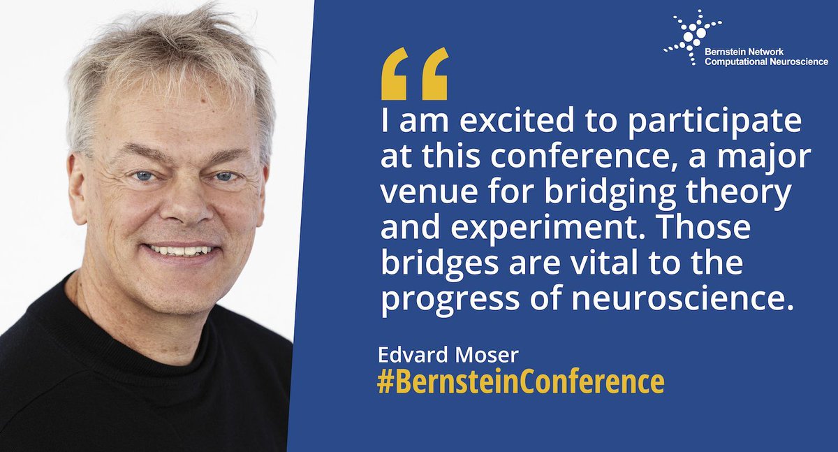 BernsteinNeuro's tweet image. In case you still need a reason to attend the #BernsteinConference, let us remind you of this year's great speaker line-up 🤩
First up is Nobel laureate @EdvardMoser!
Be part of the bridge -- registration is open! 👉 bernstein-network.de/bernstein-conf…