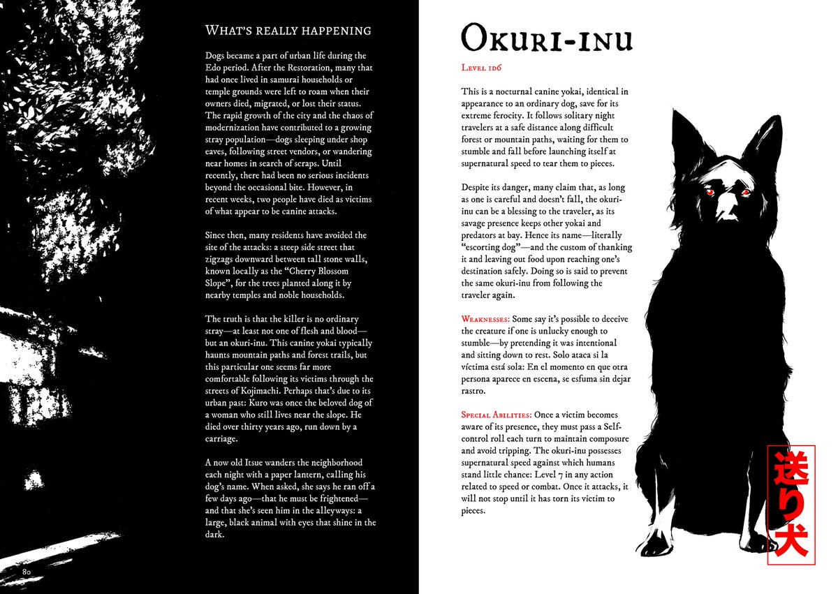 chema's tweet image. New update for Tokyo: A City Crawl!
This one’s been ready for a week, but I just couldn’t find the time to post it until now. I’ve added two new wards: Fukagawa and Kojimachi, each with their own yokai: Kurobozu and Okuri-Inu.

patreon.com/posts/109548676