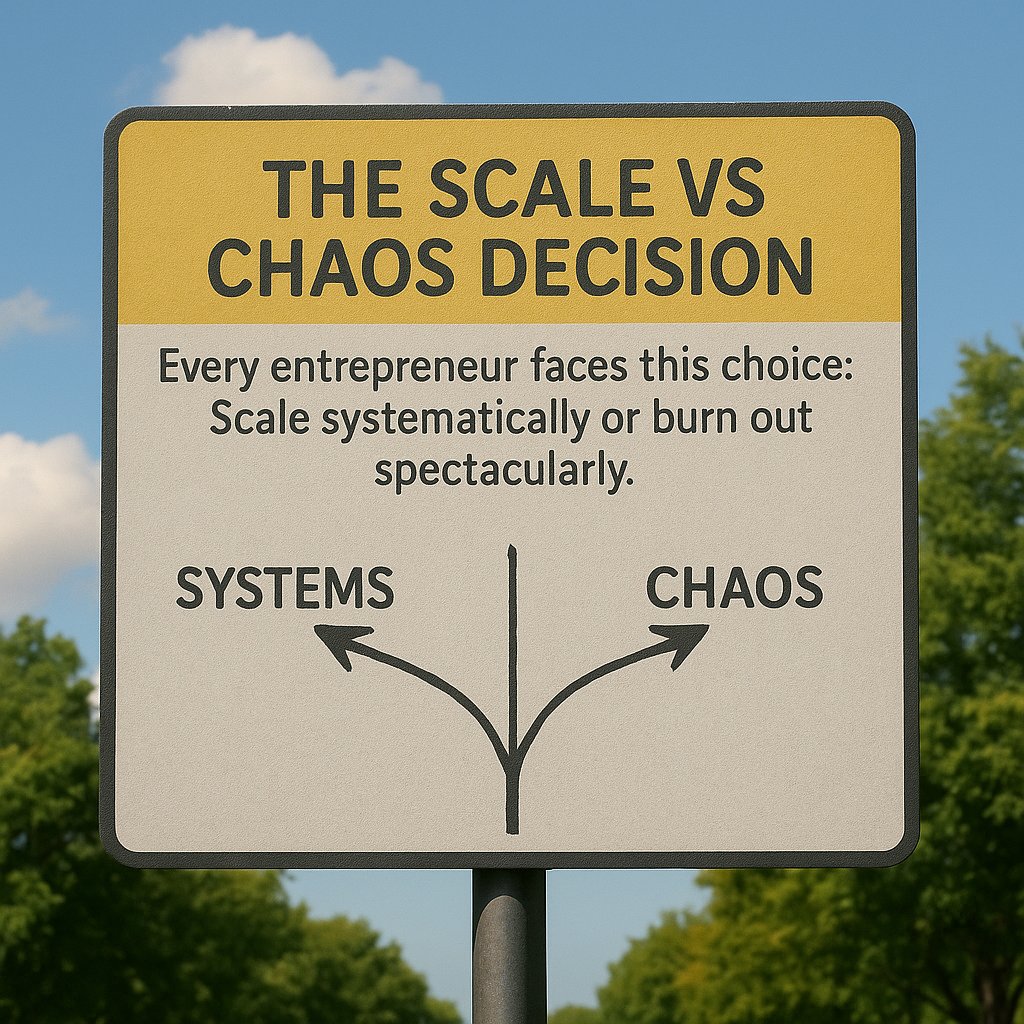 benhawksworthX's tweet photo. Every entrepreneur faces a choice:

🔥 Burnout Path
→ 60-hour weeks
→ Constant firefighting
→ Stuck at £3K/month

⚙️ Systems Path
→ 40-hour weeks
→ Predictable processes
→ Scaling to £15K+ https://t.co/xrx1F7yAp8
