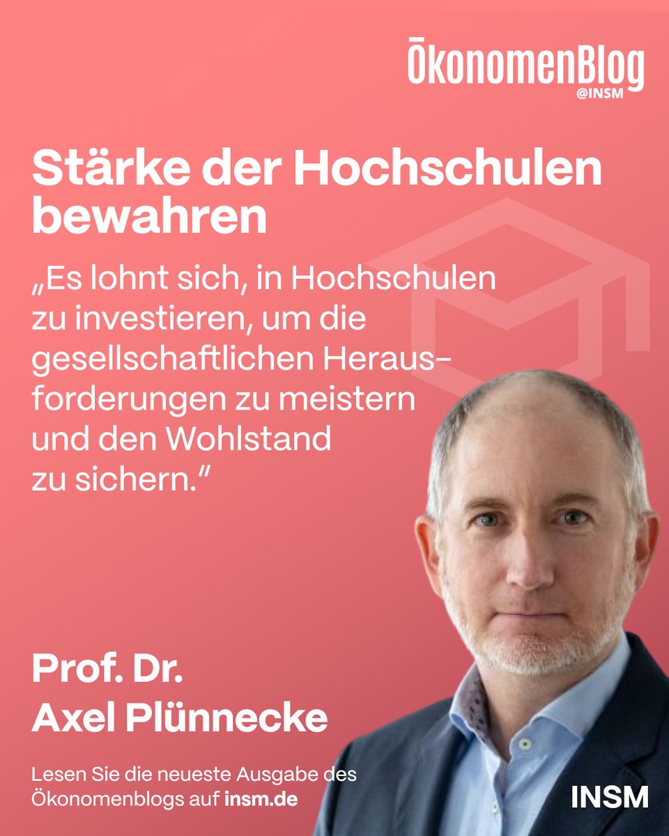 insm's tweet image. Den Hochschulen in Berlin drohen schmerzhafte Kürzungen. Dabei sind die Hochschulen im Bundesländervergleich des INSM-Bildungsmonitors eine der Stärken Berlins. Eine Investition, die sich lohnt, argumentiert @A_Pluennecke (@iw_koeln).
insm.de/aktuelles/oeko…