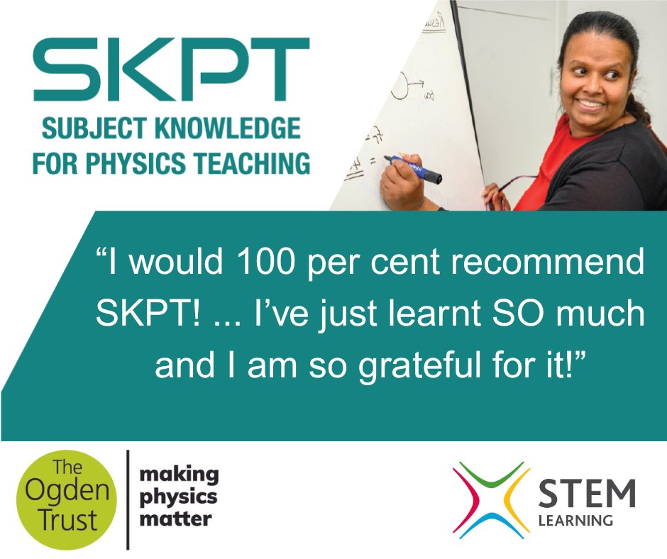 ogdentrust's tweet image. 💥Fully funded #SKPT
#AutumnResidentials, York
#BlendedLearning modules across England
#LondonIntensive: starts 24/9
#BespokeSKPT
🔆Book now & enjoy summer safe in the knowledge your physics CPD is sorted!
loom.ly/OlTEmjM