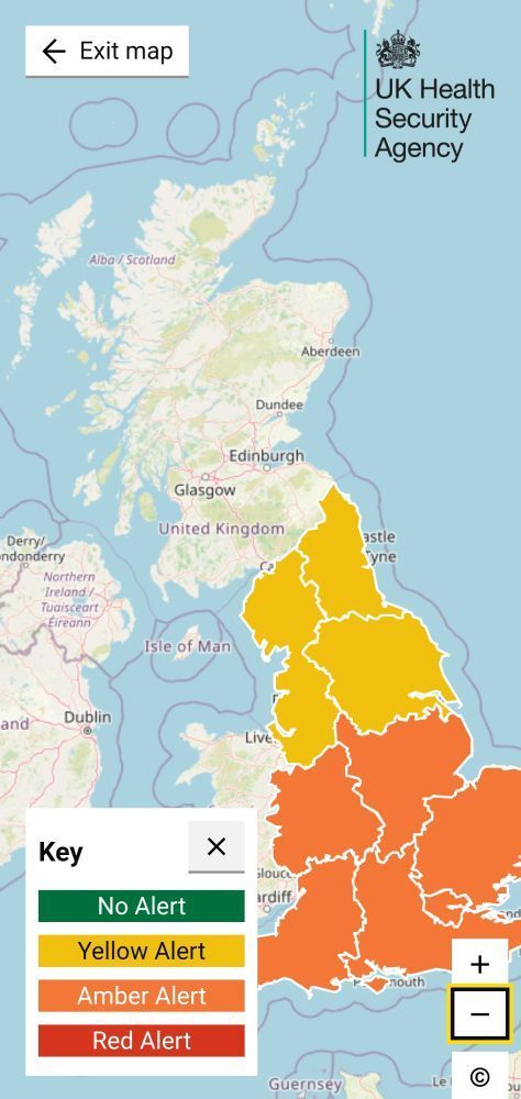 YesTweeddale's tweet image. Can you spot something strange about the "UK" Health Security Agency heat alerts map?
Yep. It's another Westminster agency that confuses "UK" with "England". It's almost like the other nations aren't even worth acknowledging.