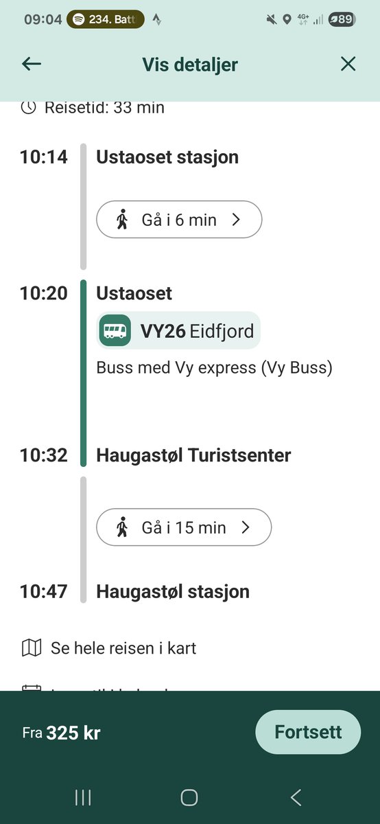 EdvardNore's tweet image. Hei kjære @vygruppen, hvorfor koster bussen under 325 kroner, mens toget samme distanse koster 56 kroner?