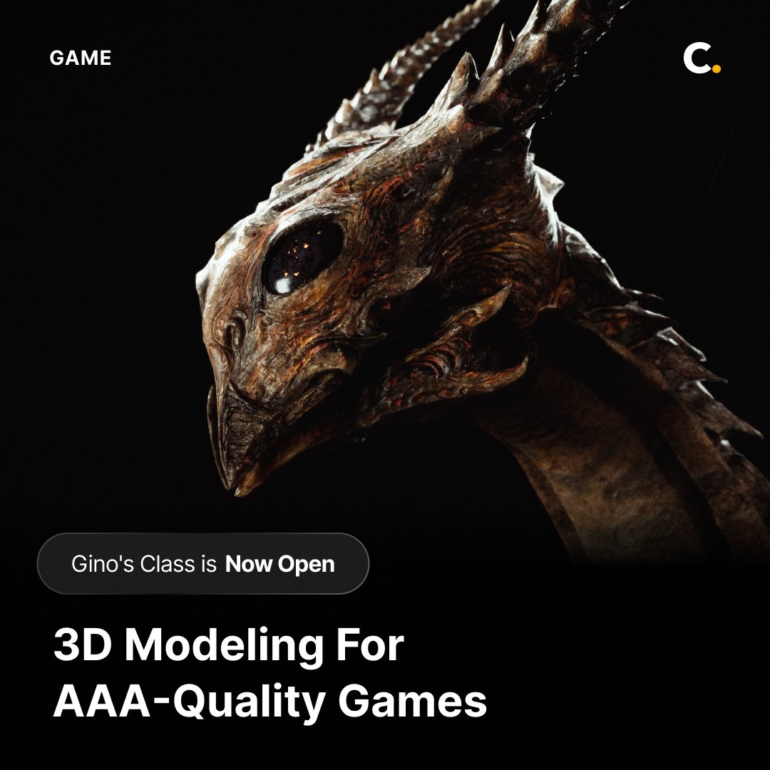 colosoglobal's tweet image. 3D Game Artist Gino Kolling's class "From Concept to Creature: 3D Modeling for AAA-Quality Games" is now open for viewing!
Go through the industry-standard process for creating detailed & realistic 3D creature models in Coloso’s first ever creature class!
This class will cover…
