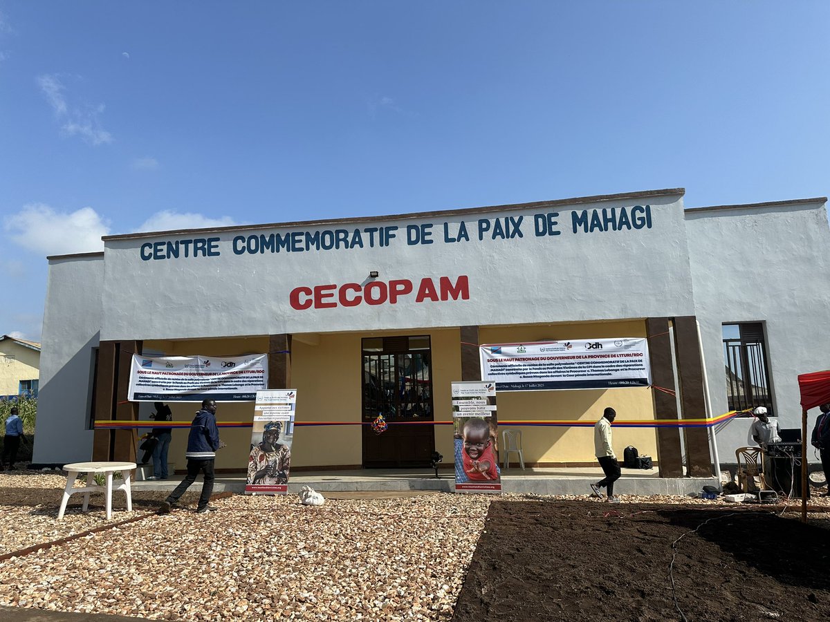 ODHasbl's tweet photo. Bientôt la remise officielle du "Centre commémoratif de la paix de Mahagi" construit par le Fonds au Profit des Victimes de la CPI dans le cadre des réparations collectives symboliques dans les affaires le Procureur contre Thomas LUBANGA et le procureur contre BOSCO NTAGANDA. https://t.co/wtIqNrRBvi