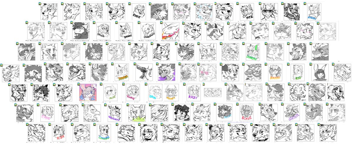LOTS of commission WIPs! (backlog work)

I've been busy.. to say the least
but I'm feeling hopeful and determined to get back on track. 💜