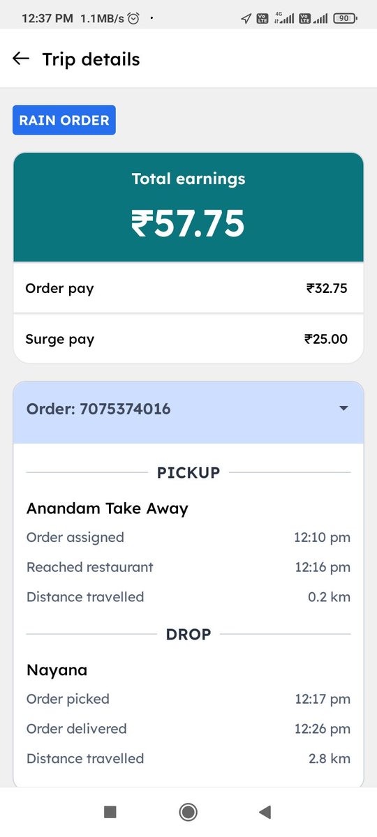 Hey zomato, in this order notification you agreed to pay me 58.75 Rs as delivery charge. But after delivery I got only 57.75 rs as delivery charge. Give me back my money NOW. 
STOP LOOTING MONEY FROM DELIVERY PARTNERS
Cc <a href="/zomato/">zomato</a> <a href="/zomatocare/">Zomato Care</a> <a href="/deepigoyal/">Deepinder Goyal</a>