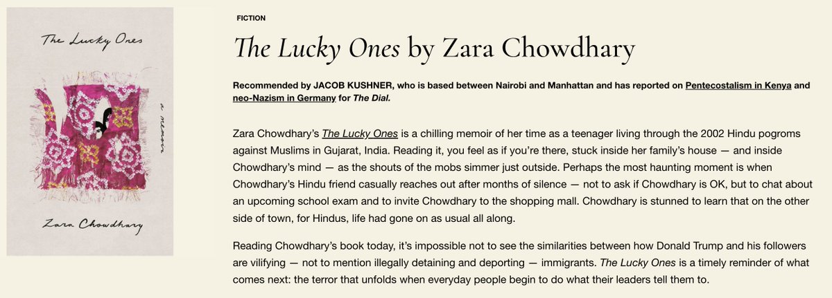 Jacob Kushner (@jacobkushner) on Twitter photo For The Dial, I blurbed The Lucky Ones, by Zara Chowdhary. Check out all of The Dial's Best Books of Summer 2025: thedial.world/summer-reading… <a href="/thedialmag/">The Dial Magazine</a> For The Dial, I blurbed The Lucky Ones, by Zara Chowdhary. Check out all of The Dial's Best Books of Summer 2025: thedial.world/summer-reading… <a href="/thedialmag/">The Dial Magazine</a>