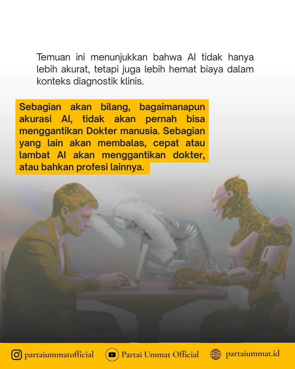 realpartaiummat's tweet image. Akankah AI merevolusi dunia klinik?? 

#ai #artificialinteligence #kecerdasanbuatan