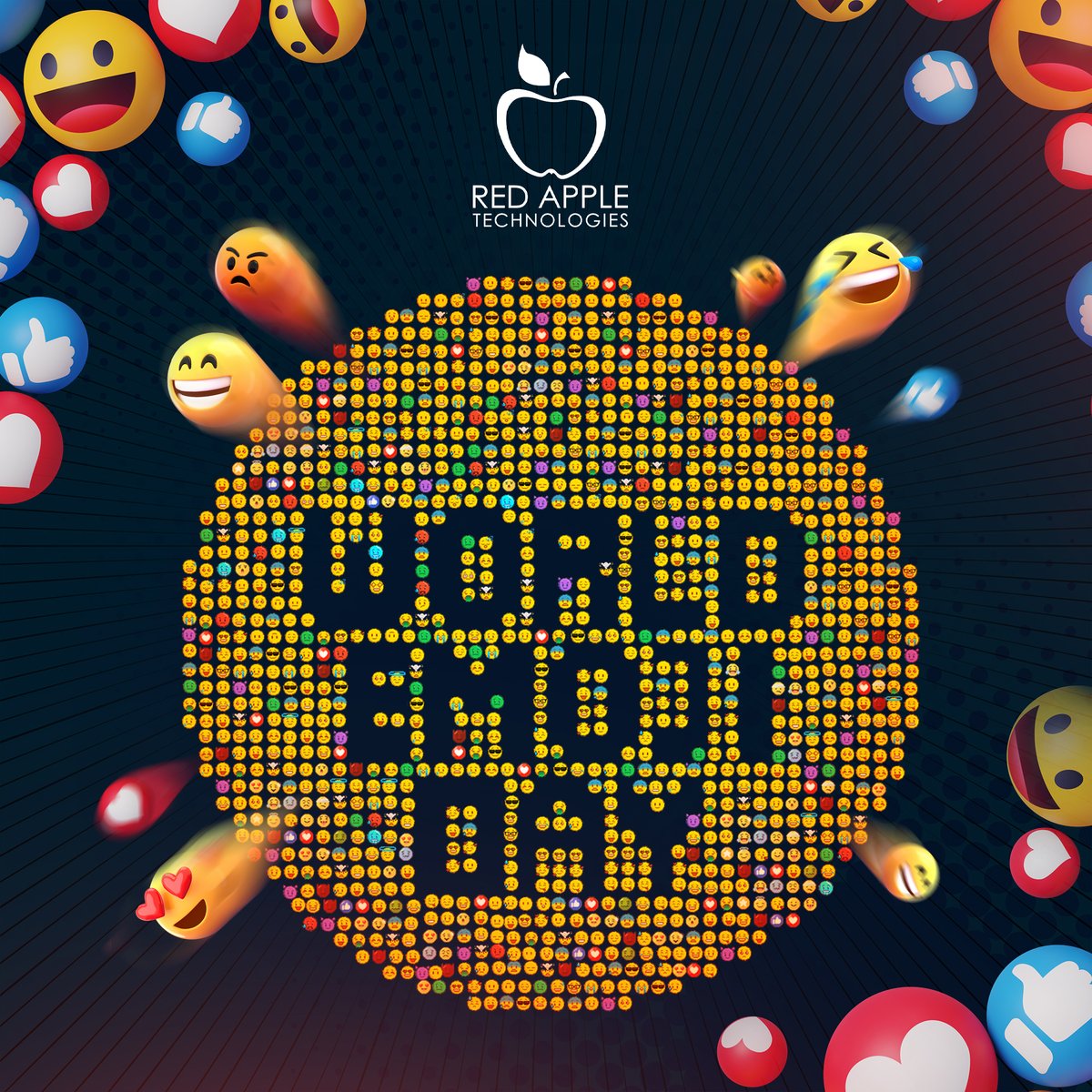 Which emoji are you today? 😎 😴 🤯 🥳 👻...

#worldemojiday2025  #RedAppleTech