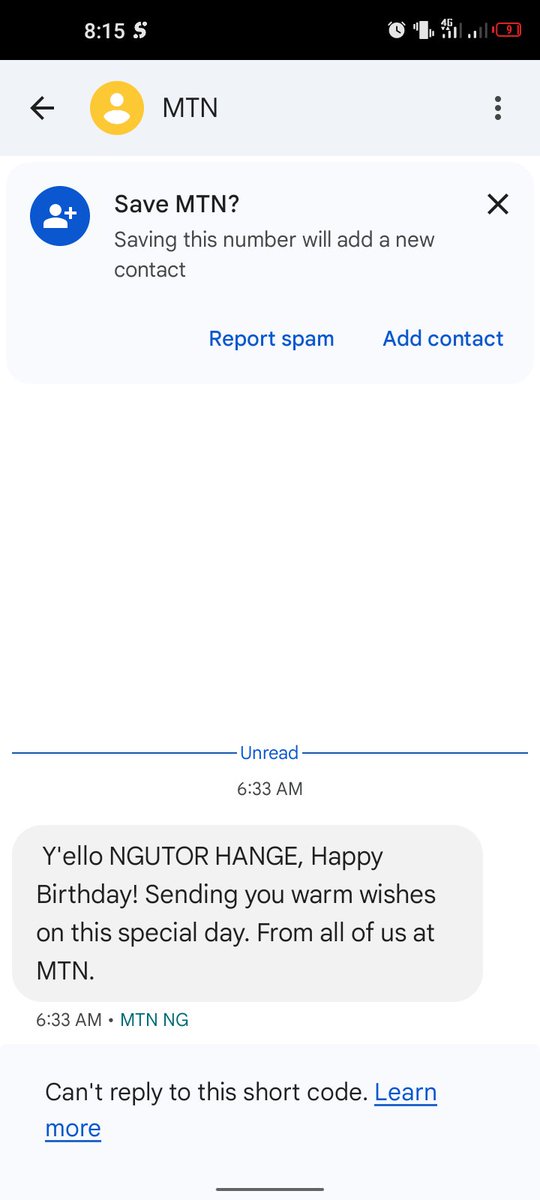 Kurupt_kel's tweet photo. Thank you @MTNNG for your warm birthday 🎂 wishes. Una be the first to message me, even before my family members. Just help me clear that 3k debt wey I owe as part of the birthday gift 🎁, abi how you see am? https://t.co/dM11Je1PsU