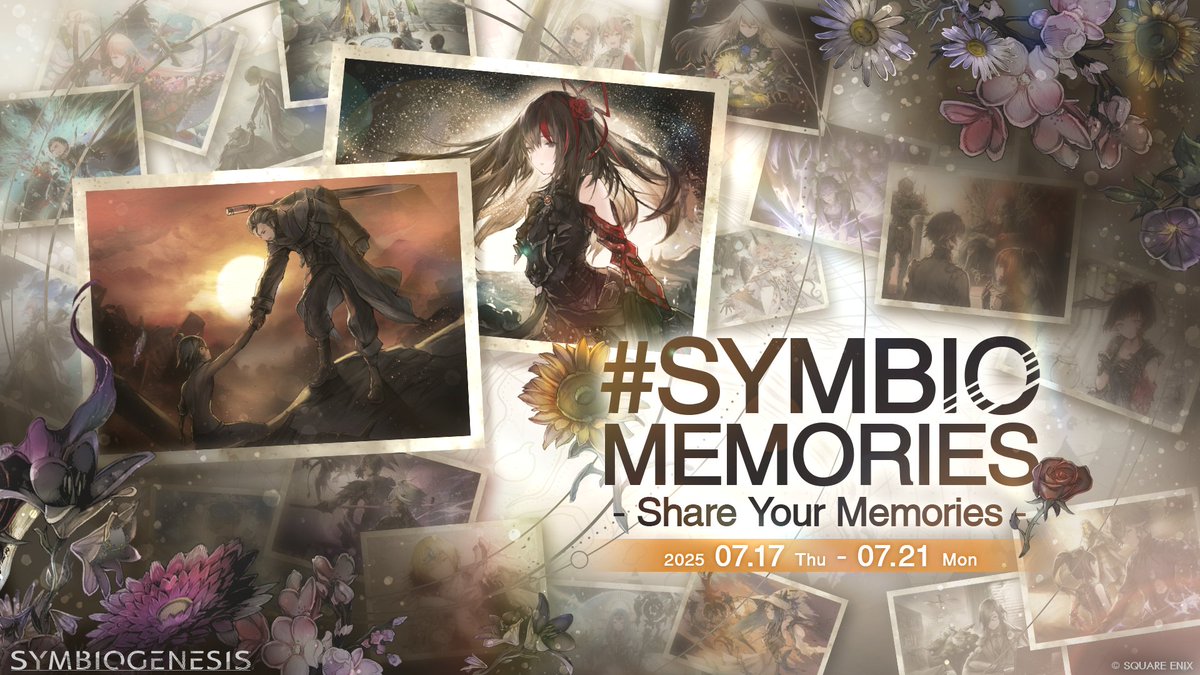 symbiogenesisEN's tweet photo. ✨#SYMBIOMEMORIES✨
 Share Your Memories 📖
Let’s look back on your favorite moments from #SYMBIOGENESIS!

Post anything you love—your favorite character, item, map, story scene, or anything else that left an impression.
Don’t forget to include a screenshot and tag it with #SYMBIOMEMORIES!

⏱ Deadline: July 21 (Mon), 23:59 (JST)
Those who post especially emotional or memorable entries might just receive a surprise...