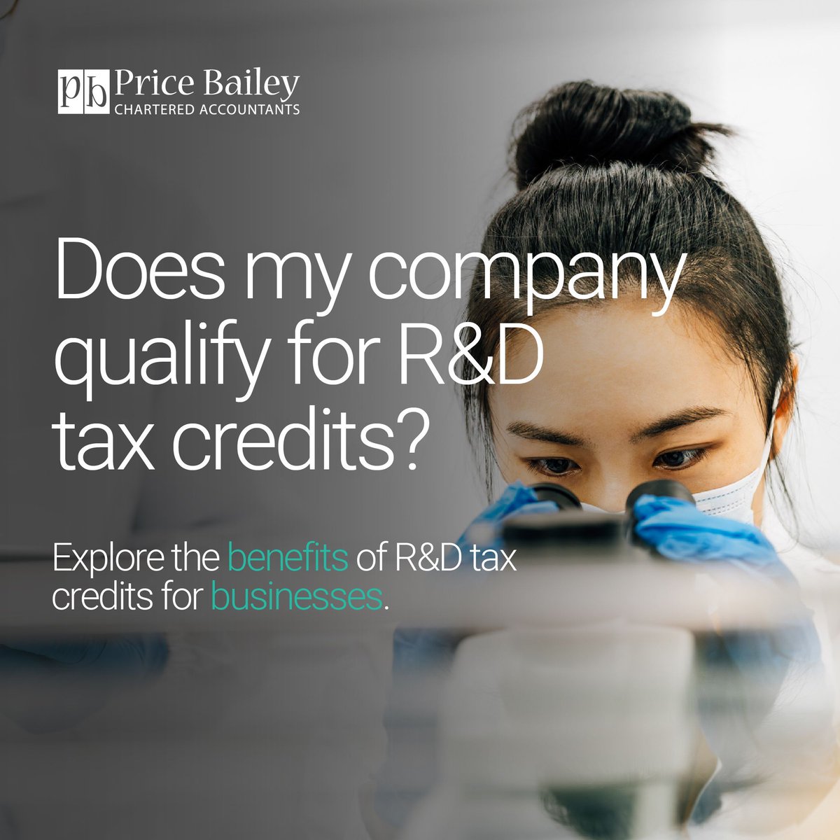 Does your company qualify for R&amp;D tax credits?

Explore the benefits of R&amp;D tax credits for businesses. Learn about qualifying projects, claimable expenses, and the process for making a successful tax relief claim.

Discover more: pricebailey.co.uk/blog/rd-tax-cr…